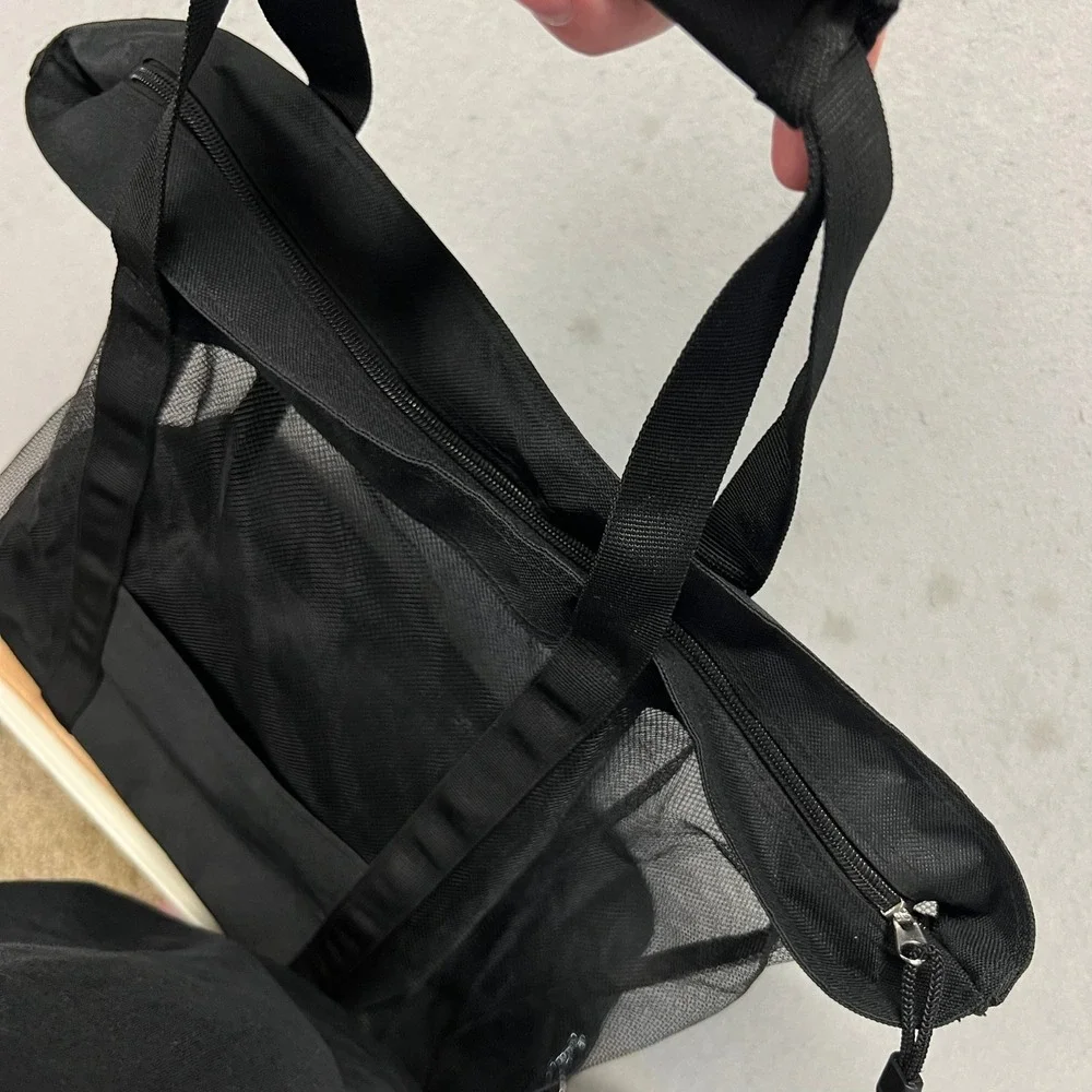 Epic Games Black Mesh Tote Bag Insulated Cooler Bottom Gears of War Fortnite EUC